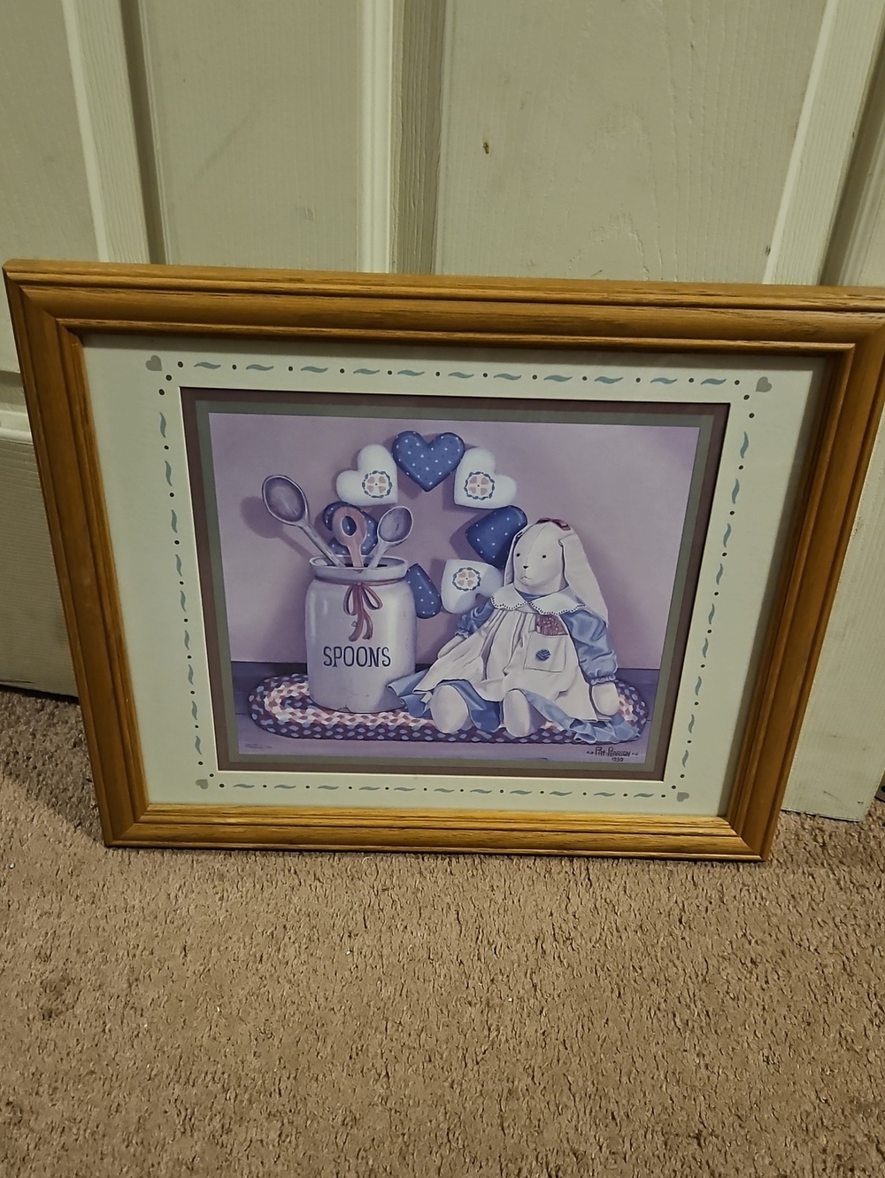 Vintage Pat Pearson Country Bunny Framed Print